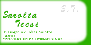 sarolta tecsi business card